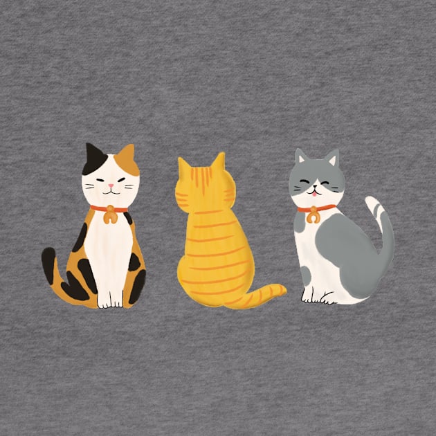 popcast three cats by ly.s_art